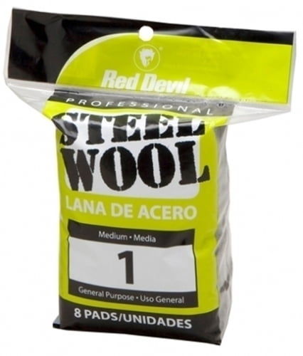 Red Devil 0324 Steel Wool # 1 Medium, 8 Pack Bag