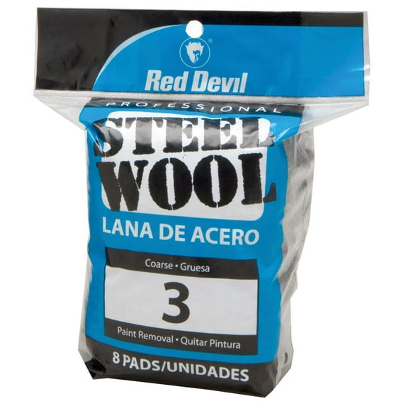 Red Devil 0326 Steel Wool # 3 Coarse, 8 Pack Bag