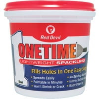 Red Devil Onetime Spackling Interior - Easy to Clean - 1 Qt Residential Use, Standard Application