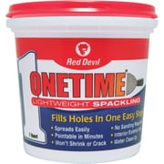 Red Devil Onetime Spackling Interior - Easy to Clean - 1 Qt   Residential Use, Standard Application