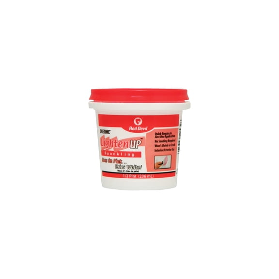 Red Devil 0572 ONETIME Lighten Up Lightweight Spackling, 1/2 Pint