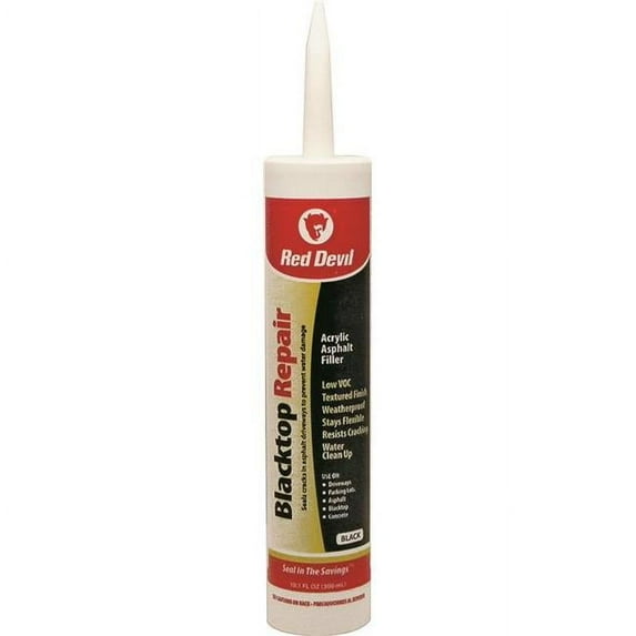 Red Devil 0637 Repair Sealant, Textured Paste, Black, 10.1 fl-oz Cartridge