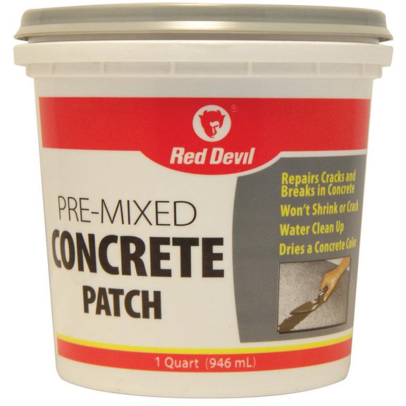 Red Devil 0644 Pre-Mixed Concrete Patch, Gray, 1 Quart