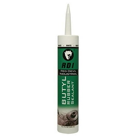 Red Devil 06970I, Plastic Rubber, White Pro Butyl Industrial Sealant, 0.95 lb