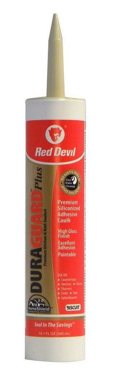 Red Devil 075022 Duraguard Plus Kitchen & Bath Adhesive Caulk, Biscuit ...