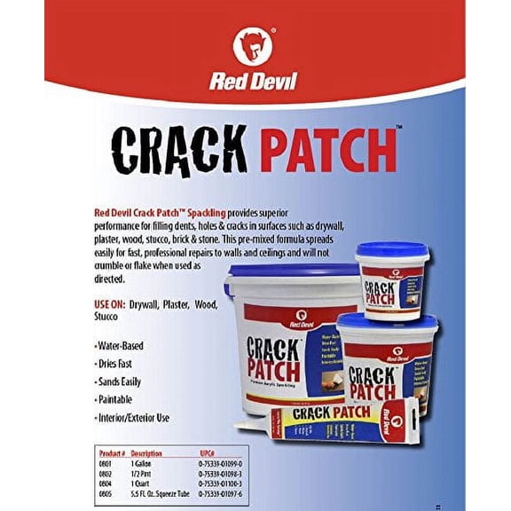RED DEVIL 805 Crack Patch Sqz Tube 5. 5 Oz.