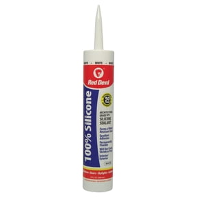 Red Devil 0816 100 Percent Silicone, White, 9.8 oz