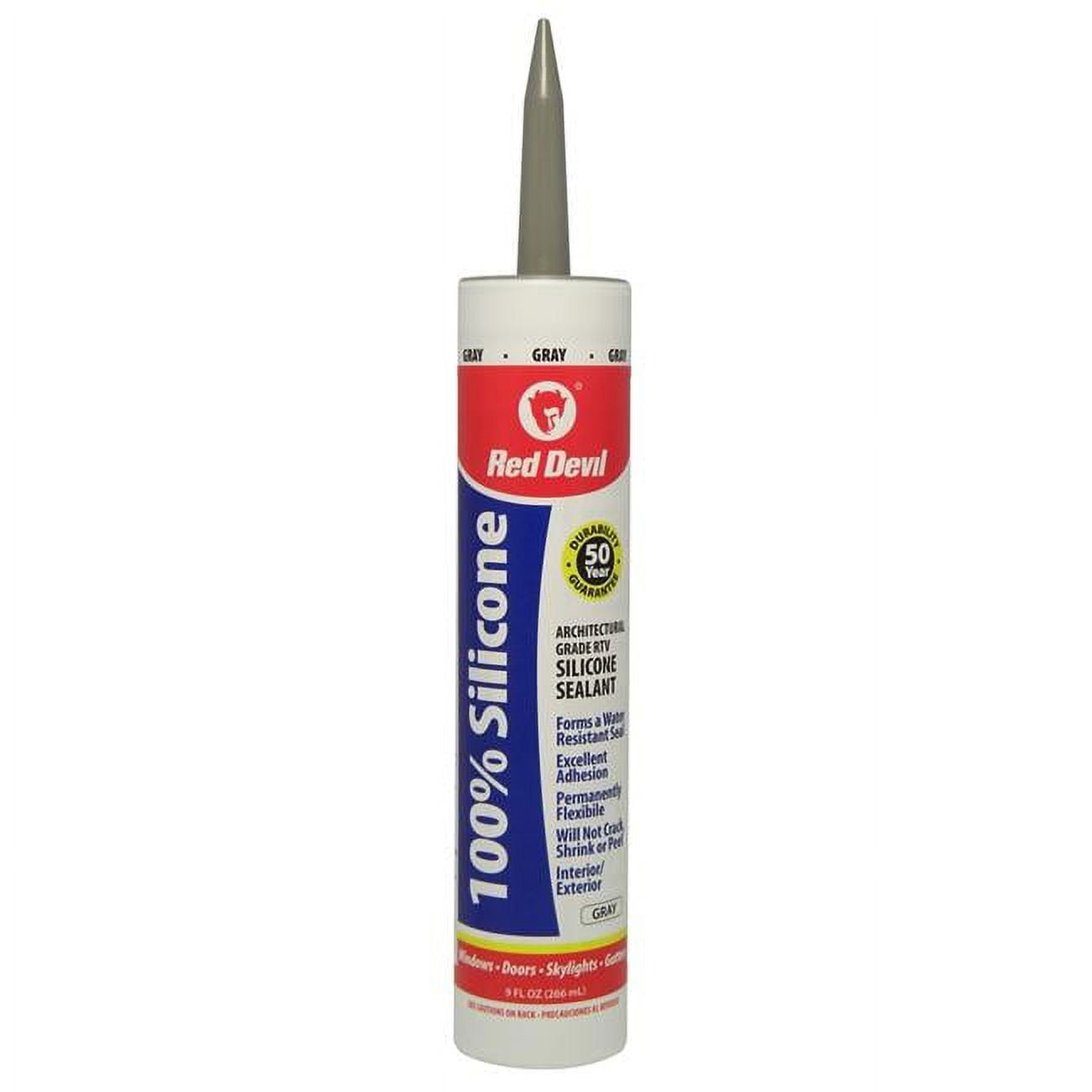 Red Devil 081650 Silicone Sealant - Gray