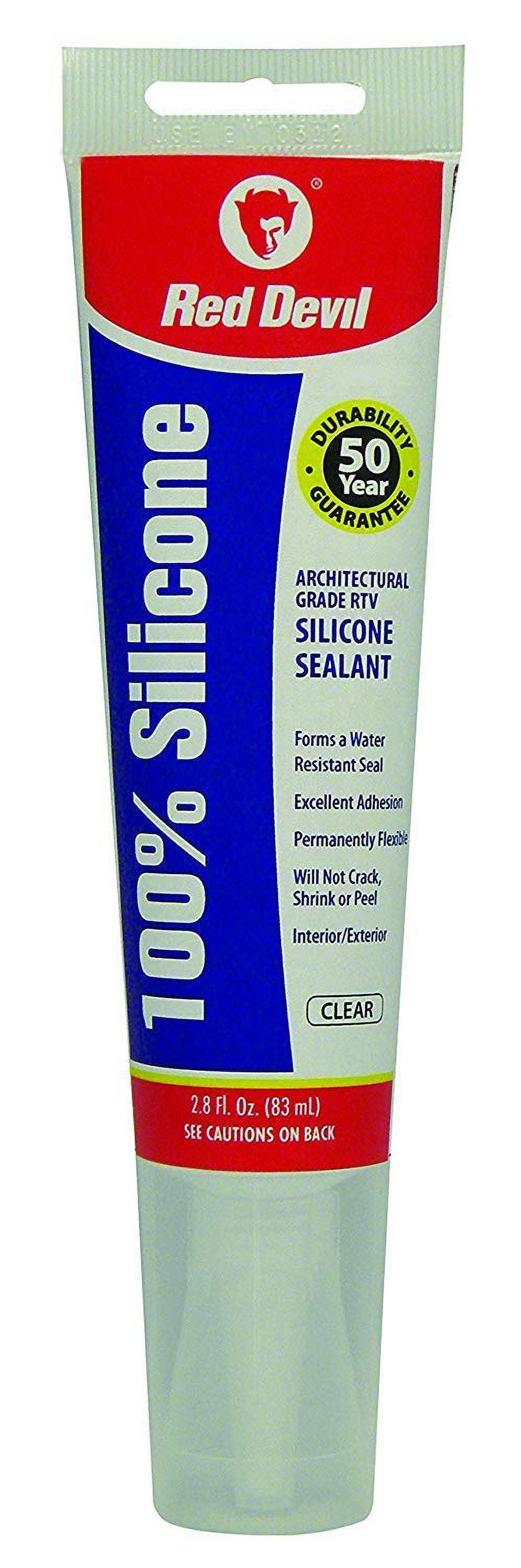 Red Devil 0820 100% Silicone Architectural Grade RTV Sealant, A Water ...