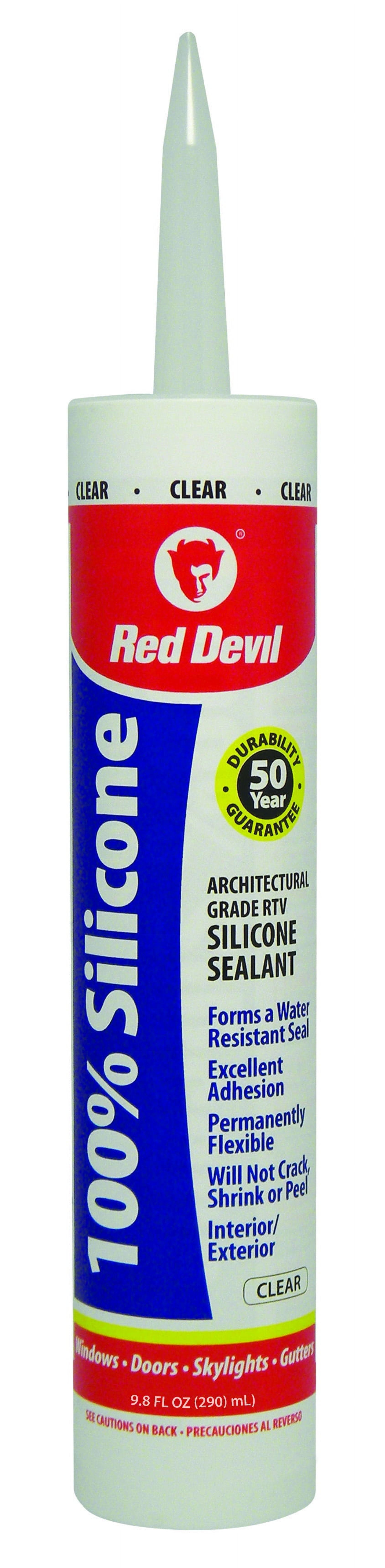 Clear 9.8 Oz Silicone Sealant for Concrete and Rubber