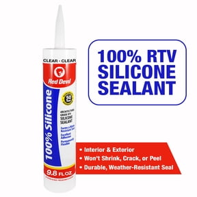 Red Devil 9.8 Fl oz Clear 100% Silicone Caulk