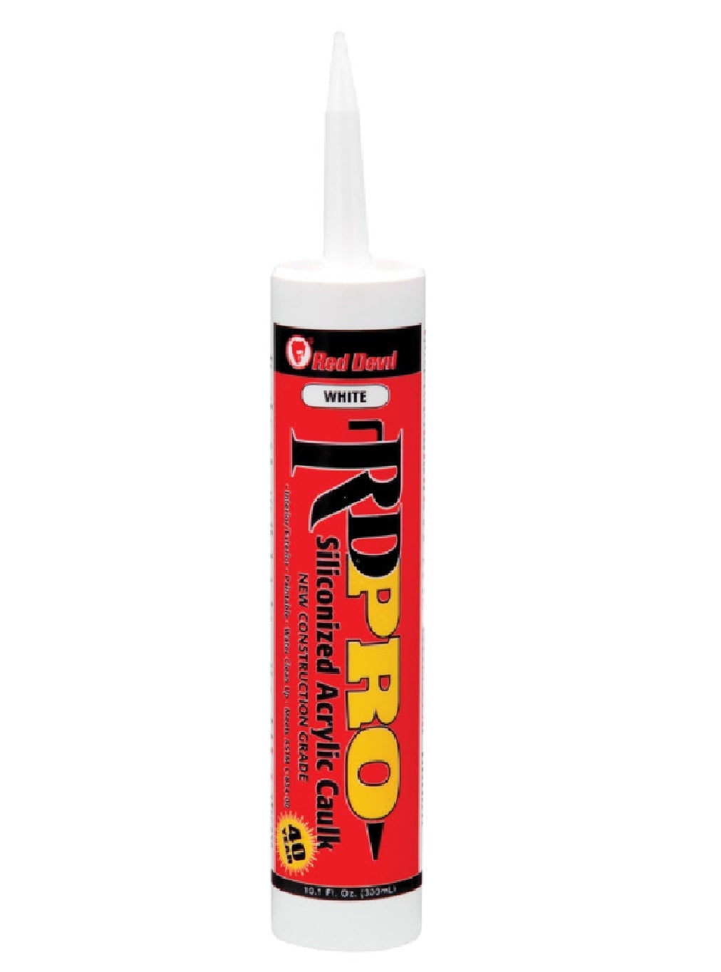 Red Devil 0906/OI Siliconized Acrylic Caulk, White, Each - Walmart.com