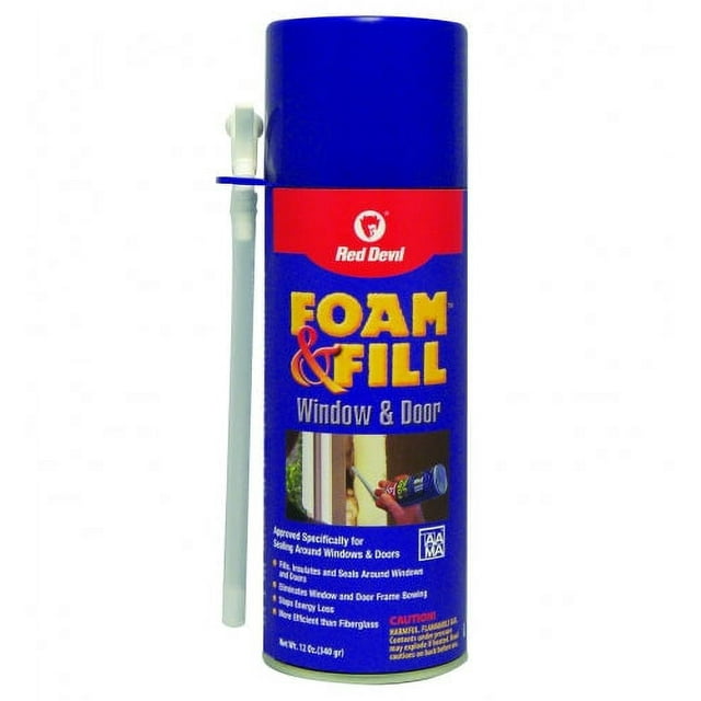 Red Devil 0914 Foam & Fill Window & Door Foam Sealant, 12 Oz