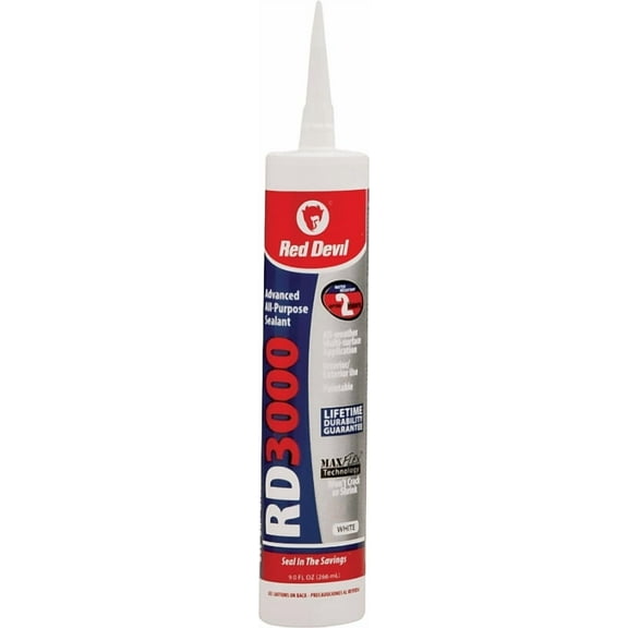 Red Devil 0986 Advanced Sealant White 9 oz Cartridge