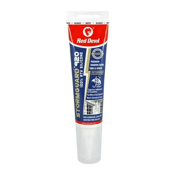 Red Devil 2.8 oz StormGuard-920 RTV Silicone White Squeeze Tube