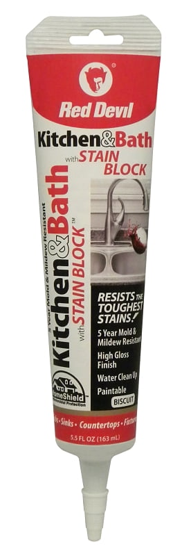 Red Devil 5.5 fl oz Biscuit Kitchen & Bath Caulk