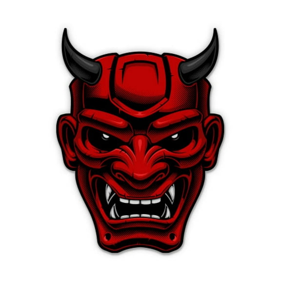 Red Devil - 8" Vinyl Sticker - For Car Laptop I-Pad - Waterproof Decal