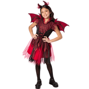 Red Devil Halloween Costume for Children, Girls' Size L 10/12, by Way to Celebrate