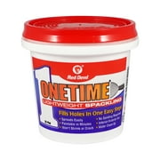 Red Devil ONETIME  Lightweight Spackling Wall Filler 8 oz, Single Pack, Premixed Formula