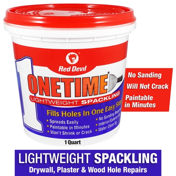 Red Devil Onetime Lightweight Spackling White All Purpose Wall Filler 32 oz