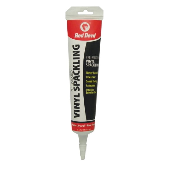 Red Devil 0615 Pre-Mixed Vinyl Spackling, White
