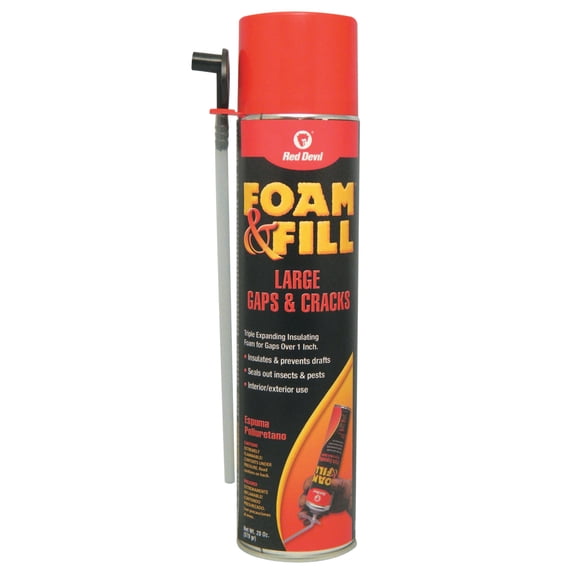 Red Devil Polyurethane Triple Expanding Foam, 20 oz Aerosol Can,