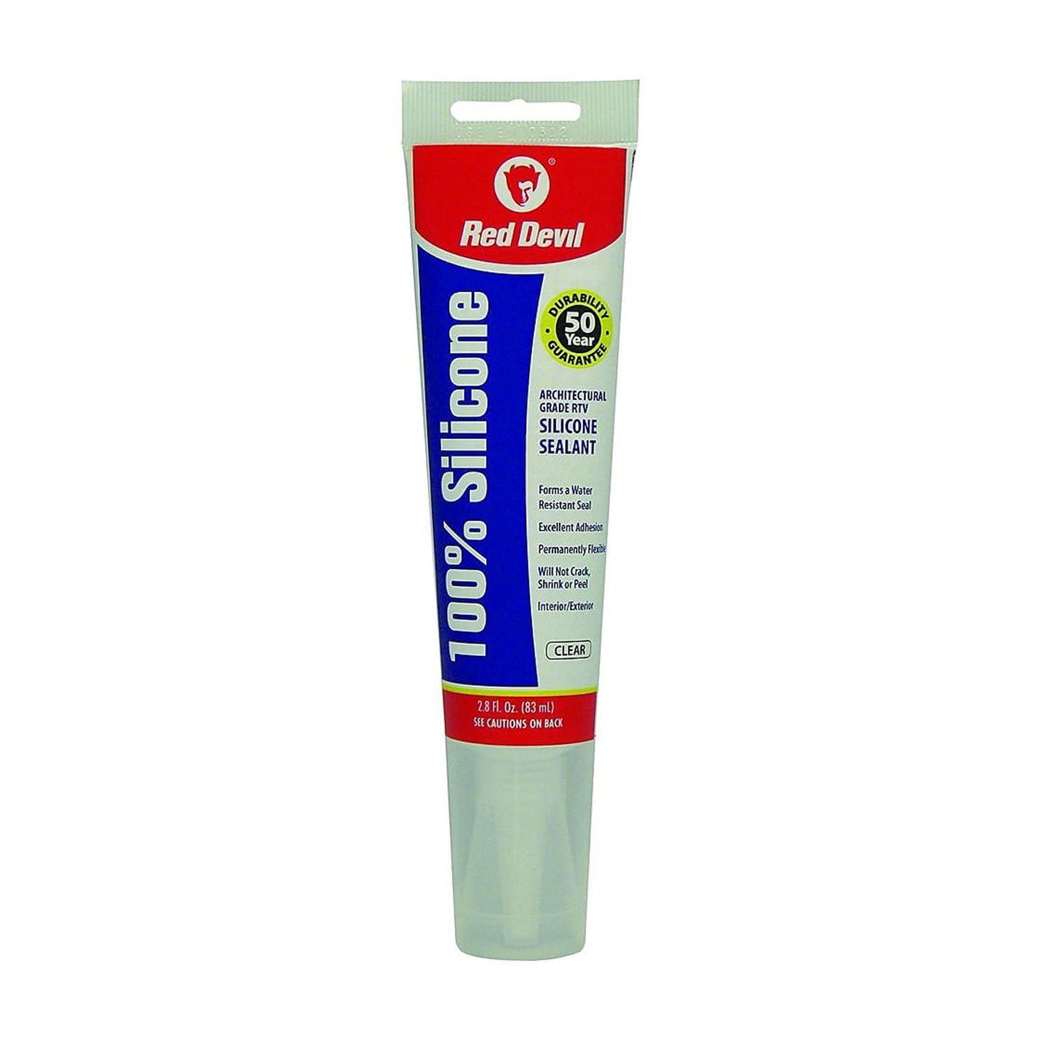 Red Devil RD PRO Industrial Grade RTV Sealant, 2.8-oz. Tube, Clear - 1 TB (630-0820)