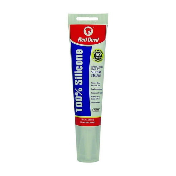 Red Devil RD PRO Industrial Grade RTV Sealant, 2.8-oz. Tube, Clear - 1 TB (630-0820)
