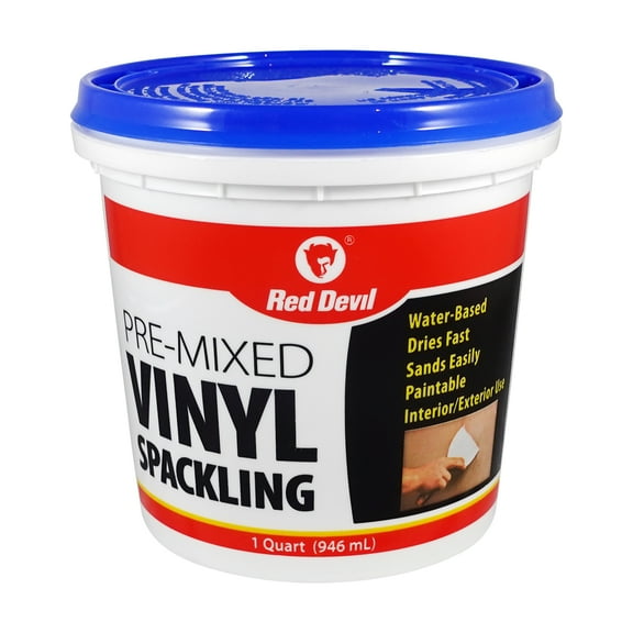 Red Devil Vinyl Spackling Compound Wall Filler, 32 oz., Pre-Mixed, Easy Application