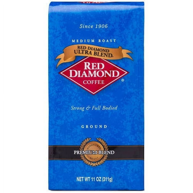 Red Diamond Coffee Ultra Blend Medium Roast Ground Coffee, 11 oz