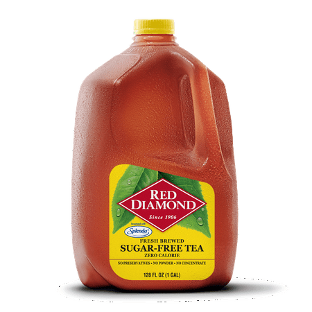 Red Diamond Fresh Brewed Sugar Free Iced Tea, Sweetened with Splenda, 1 Gallon