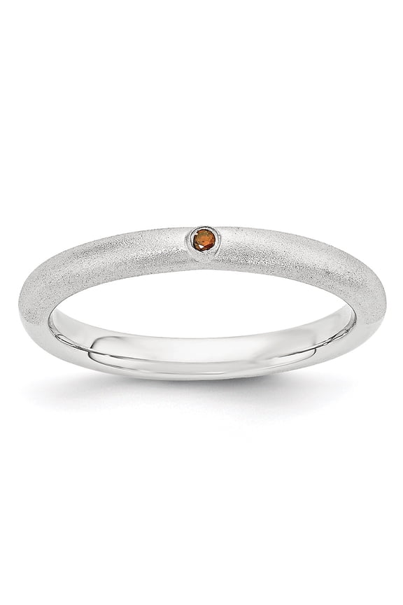 Red Diamond Sterling Silver Ring