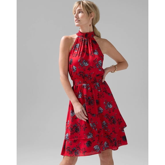 Red Digital Print Dress