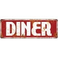 thumbnail image 1 of Red Diner Restaurant Diner Food Vintage Look Metal Sign 8x24 108240069012, 1 of 1