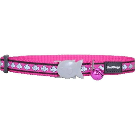 Red Dingo CC-RF-HP-12 Red Dingo Cat Collar Reflective Fish Hot Pink