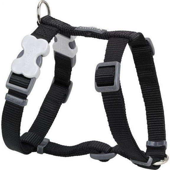 Red Dingo Classic Black Dog Harness for Dogs, Medium