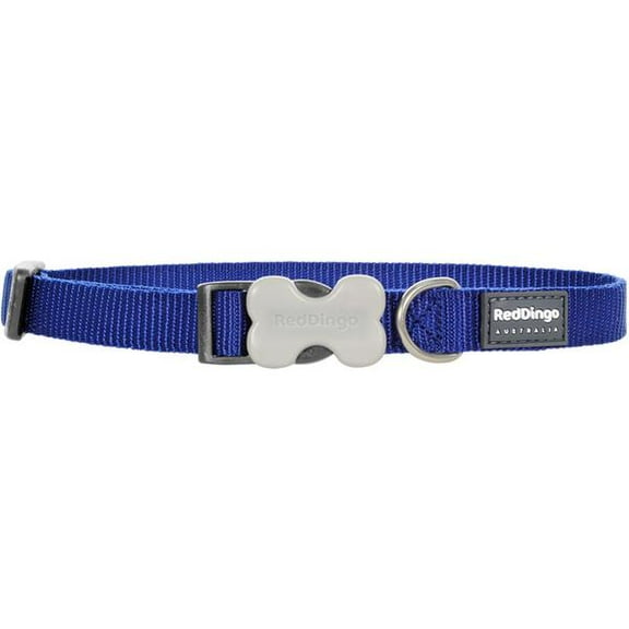 Red Dingo Classic Dog Collar - Dark Blue (25 mm)