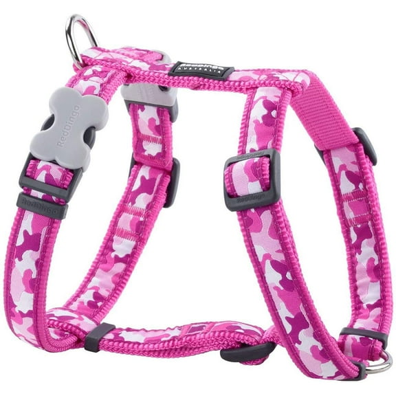 Red Dingo Classic Dog Harness Design, Camouflage Hot Pink, Medium 20mm Hot Pink Medium