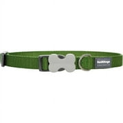 Red Dingo Classic Green Dog Collar, Medium