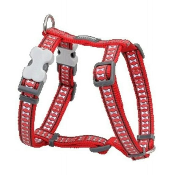 Red Dingo DH-RB-RE-12 Dog Harness Reflective Red- Extra Small