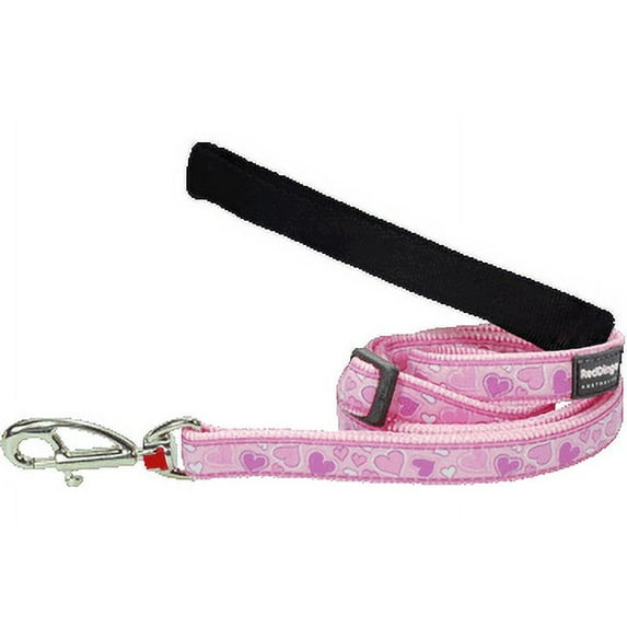 Red Dingo Design Breezy Love Pink Dog Leash, Large, 6 Feet