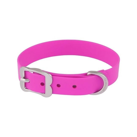 Red Dingo DC-VI-HP-66 Dog Collar Vivid PVC Hot Pink - Extra Large