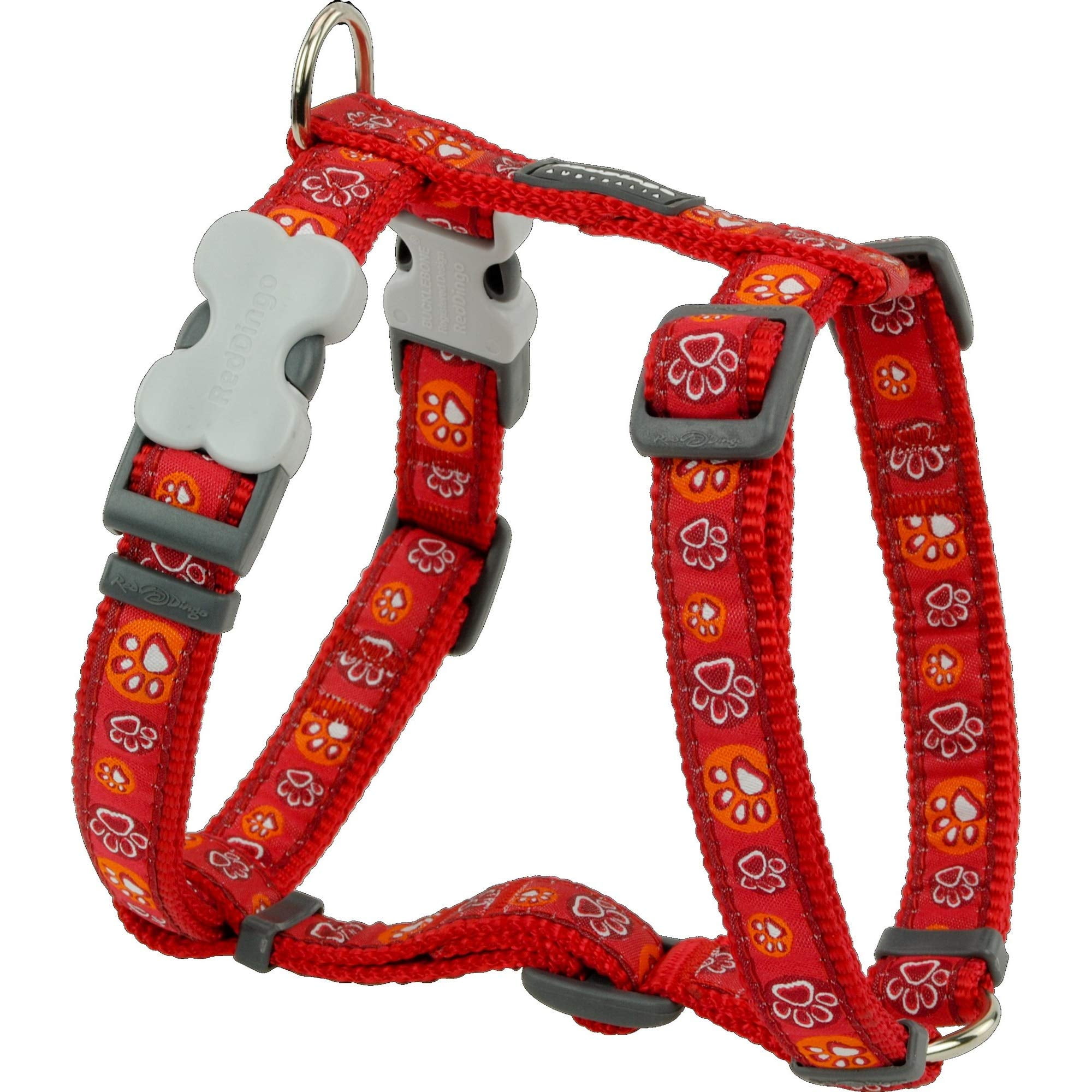 Red Dingo Dog Harness Design,Desert Paws Red, Large 25mm Red M