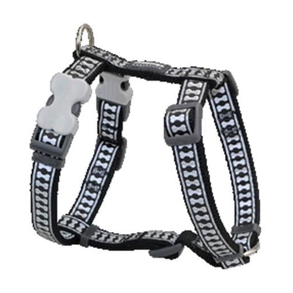 Red Dingo Dog Harness Reflective Black- Large