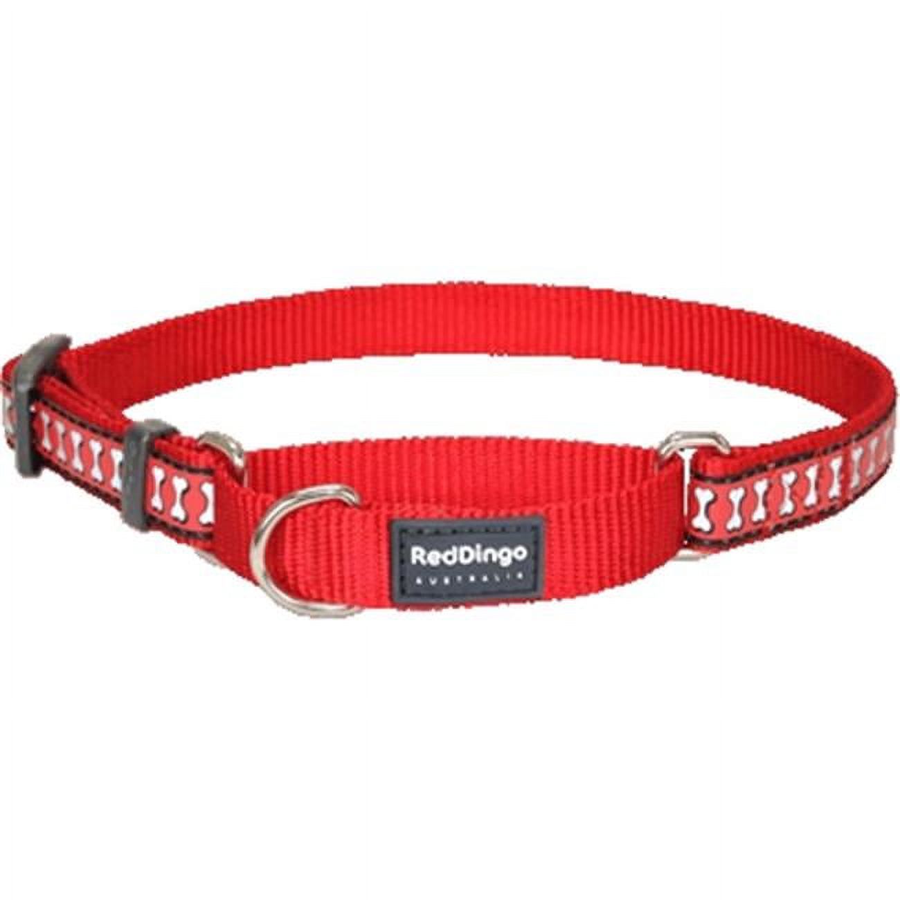 Red Dingo MCRBRESM Martingale Dog Collar Reflective Red Small