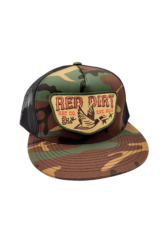 Red Dirt Hat Company Red Dirt Fly South Camo Black Cap
