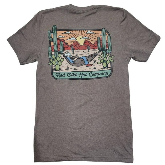Red Dirt Hat Company RDHC-T-83 Red Dirt Home On The Range Brown Tee Brown 2X
