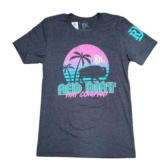 Red Dirt Hat Company Red Dirt Miami Vice Dark Grey Tee Shirt Grey XL