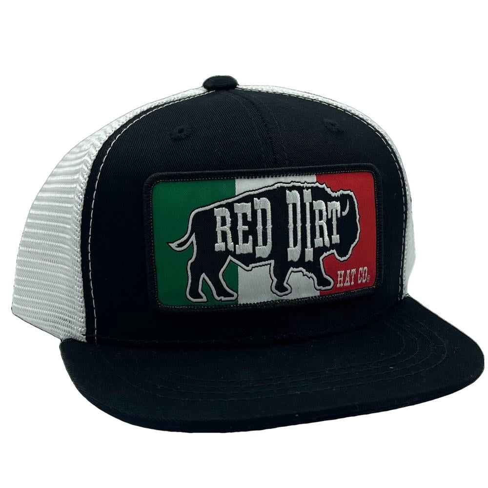 Red Dirt Hat Company Snapback Hat – Adjustable Buffalo Patch Cap In Navy/White – One Size Fits All With Mesh Back