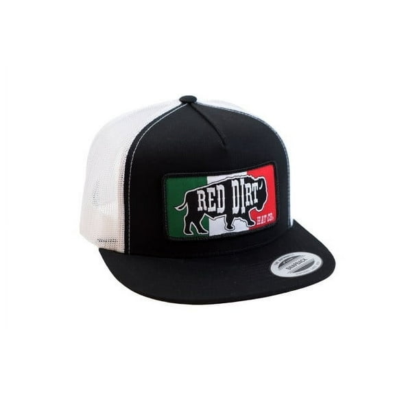 Red Dirt Hat Men's Mexican Flag Patch Mesh Back Ball Cap - RDHC218 One Size